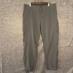 Kuhl Freeflex Move Pants Womens Sz L Short Gray Bungee Hem Gorpcore Outdoor